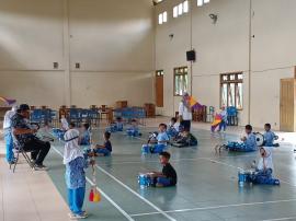 Latihan Drumband TK Warnai Kegiatan Pendidikan Anak Usia Dini Gedung Serba Guna Kalurahan Sumbergiri